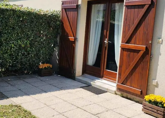 House With Garden And Barbecue In